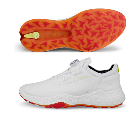 ecco women's shoes (no spikes) BIOM H5 BOA #115013-01007, white/red